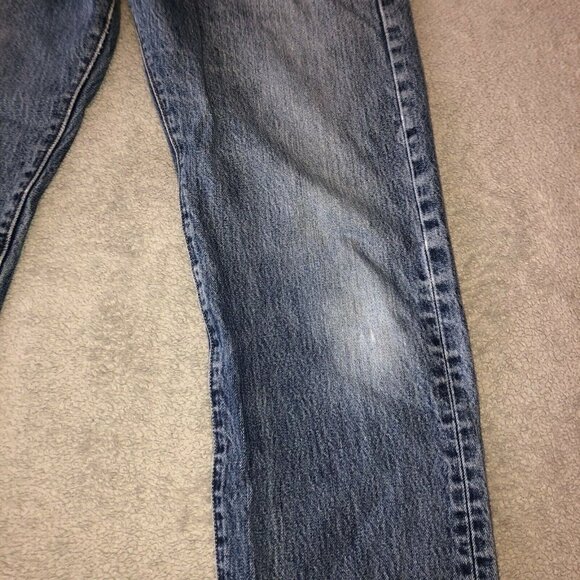 Vintage LEVIS 501 Straight Leg Button Fly Med Stonewash Denim Jeans Sz 34 - Picture 5 of 13